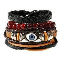 Load image into Gallery viewer, ZOSHI Genuine Leather Wood Beads wristband