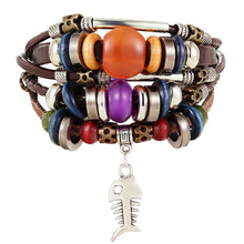 Load image into Gallery viewer, Punk Crystal Leather Wristband