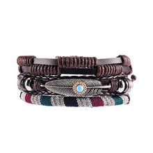 Load image into Gallery viewer, Punk Crystal Leather Wristband