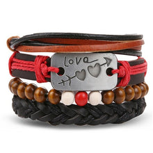 Load image into Gallery viewer, IFMIA Vintage Bohemia Beads Leather wristband