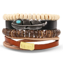 Load image into Gallery viewer, IFMIA Vintage Bohemia Beads Leather wristband