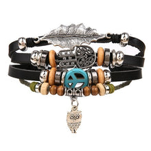 Load image into Gallery viewer, IFMIA Vintage Bohemia Beads Leather wristband
