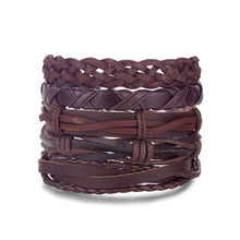 Load image into Gallery viewer, Vintage natural leather sheets wristbands