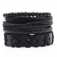 Load image into Gallery viewer, Alloy Woven Leather wristband