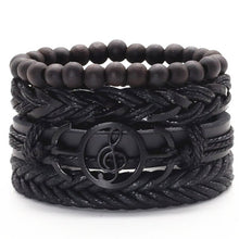 Load image into Gallery viewer, Alloy Woven Leather wristband