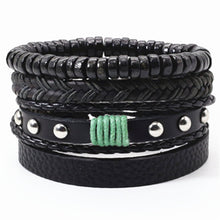 Load image into Gallery viewer, Alloy Woven Leather wristband