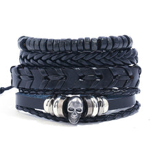 Load image into Gallery viewer, LETAPI 4Pcs Set Gothic Punk Skull wristband