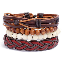 Load image into Gallery viewer, LETAPI 4pcs/set Braided Wrap leather wristband