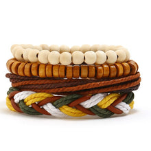 Load image into Gallery viewer, LETAPI 4pcs/set Braided Wrap leather wristband