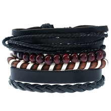Load image into Gallery viewer, LETAPI 4pcs/set Braided Wrap leather wristband