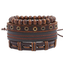 Load image into Gallery viewer, LETAPI 4pcs/set Braided Wrap leather wristband