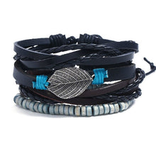 Load image into Gallery viewer, LETAPI 4pcs/set Braided Wrap leather wristband