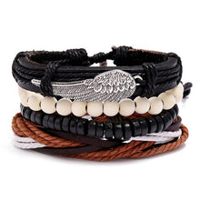 Load image into Gallery viewer, LETAPI 4pcs/set Braided Wrap leather wristband