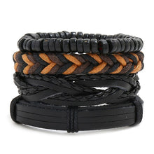 Load image into Gallery viewer, LETAPI 4pcs/set Braided Wrap leather wristband