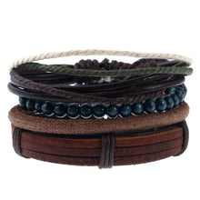 Load image into Gallery viewer, LETAPI 4pcs/set Braided Wrap leather wristband