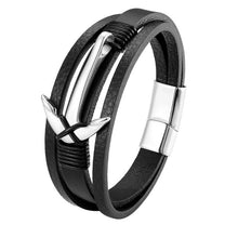 Load image into Gallery viewer, Anchor Fashion Luxury Braided Rope Stainless Steel Men Bracelet