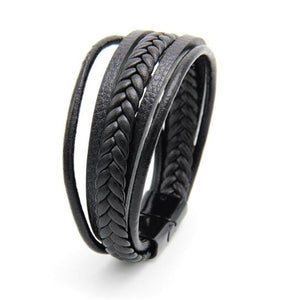 Natural leather Magnet wristband