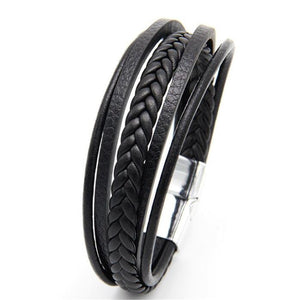 Natural leather Magnet wristband