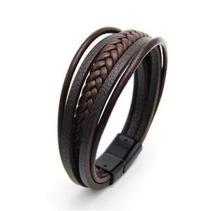 Natural leather Magnet wristband