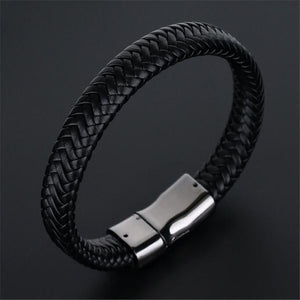 Natural leather Magnet wristband