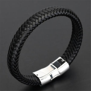 Natural leather Magnet wristband