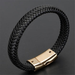 Natural leather Magnet wristband