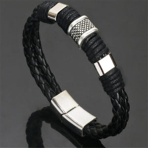 Natural leather Magnet wristband