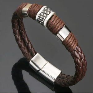 Natural leather Magnet wristband