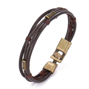 IFMIA Vintage Bohemia Beads Leather wristband