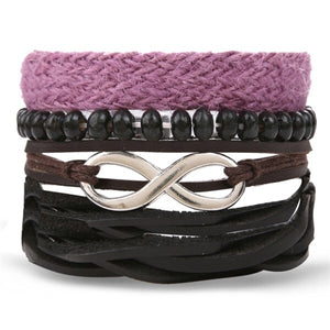 IFMIA Vintage Bohemia Beads Leather wristband