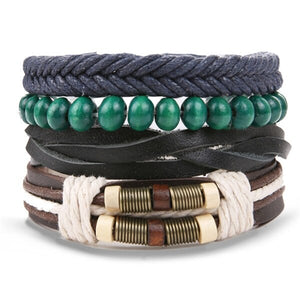 IFMIA Vintage Bohemia Beads Leather wristband