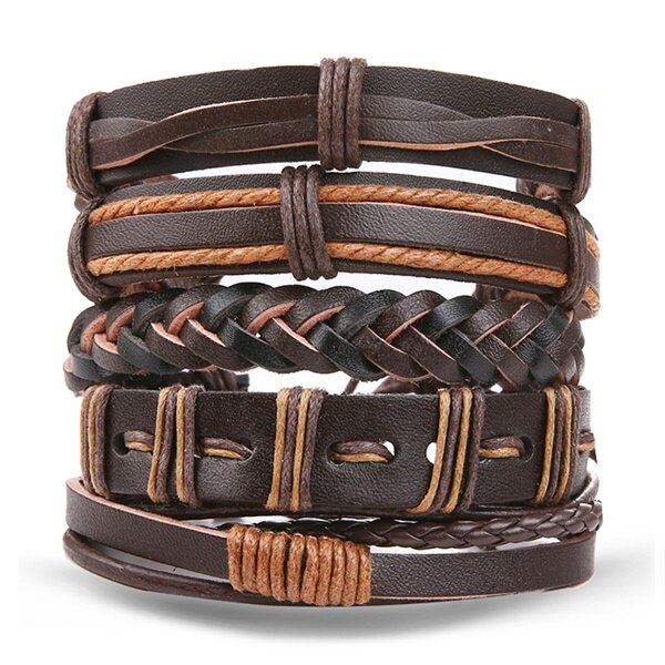 IFMIA Vintage Bohemia Beads Leather wristband