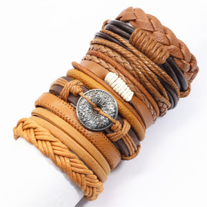 Bat Charm leather wristband