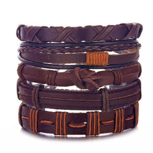 Load image into Gallery viewer, Vintage natural leather sheets wristbands
