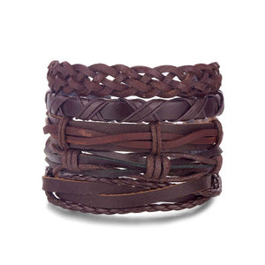 Vintage natural leather sheets wristbands