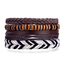 Load image into Gallery viewer, Vintage natural leather sheets wristbands
