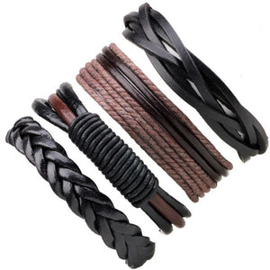 Alloy Woven Leather wristband