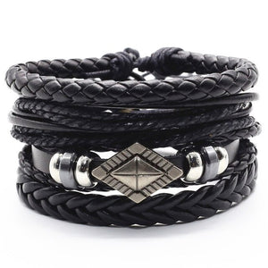 Alloy Woven Leather wristband