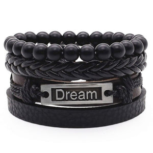 Alloy Woven Leather wristband