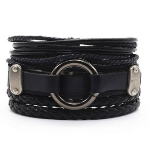 Alloy Woven Leather wristband