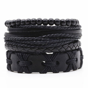 Alloy Woven Leather wristband