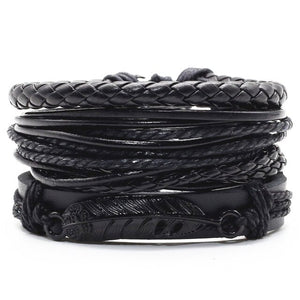 Alloy Woven Leather wristband