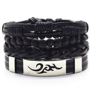 Alloy Woven Leather wristband