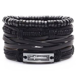 Alloy Woven Leather wristband