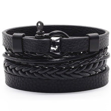 Load image into Gallery viewer, Alloy Woven Leather wristband
