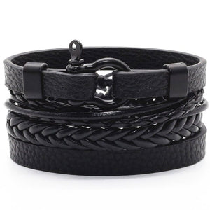 Alloy Woven Leather wristband