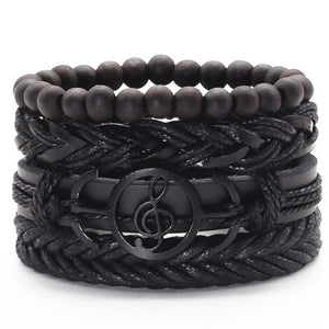 Alloy Woven Leather wristband