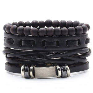 Alloy Woven Leather wristband