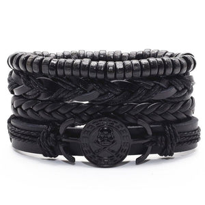 Alloy Woven Leather wristband