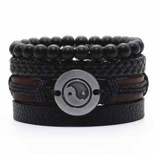 Alloy Woven Leather wristband